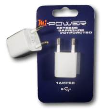 Зарядное устройство USB 1A Mi-Power Белое